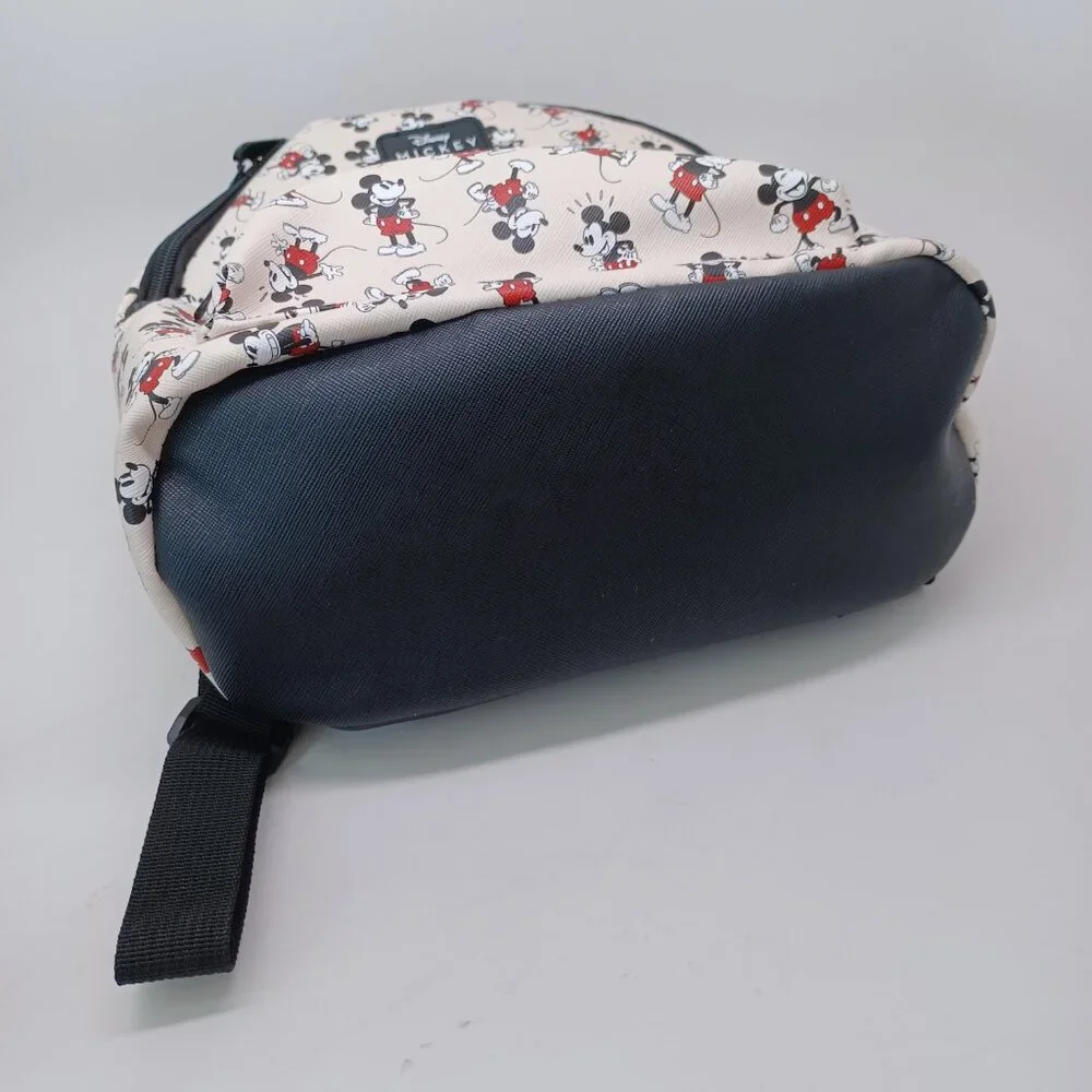 Disney Mickey Mouse Backpack BioWorld Cream Black‎ Red Mini Bag NEW